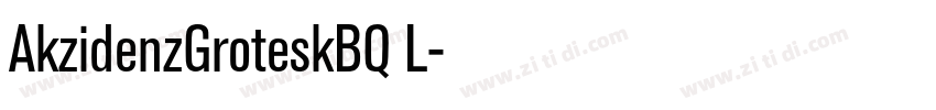 AkzidenzGroteskBQ L字体转换